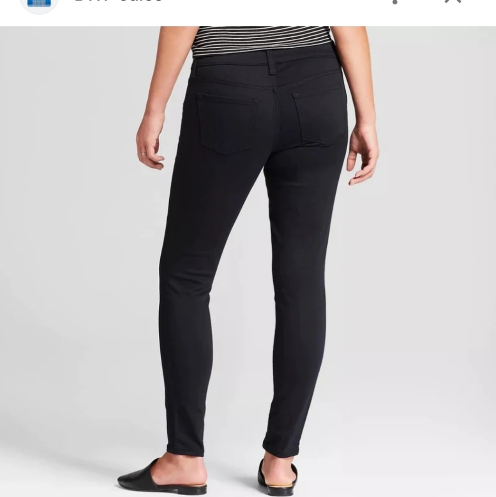 Maternity Inset Panel Skinny Black Jeana over the belly 10/30 new with t… - Picture 2 of 6